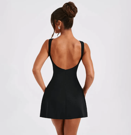 Backless Slim Fit Mini Dress - Bela Fils BoutiqueBela Fils Boutique