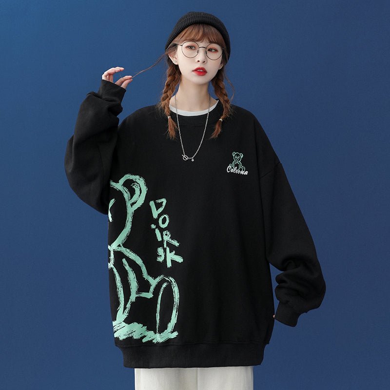 Bear Sweatshirt for Women - Spring Autumn Cool Style - Bela Fils BoutiqueBela Fils Boutique