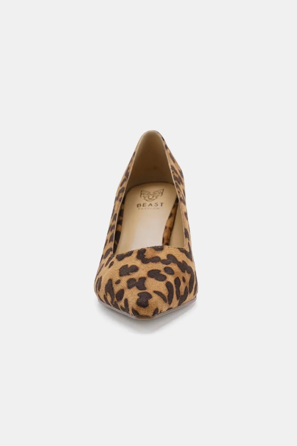 Beast Fashion Faux Suede Leopard Point Toe Pumps - Bela Fils BoutiqueBela Fils Boutique