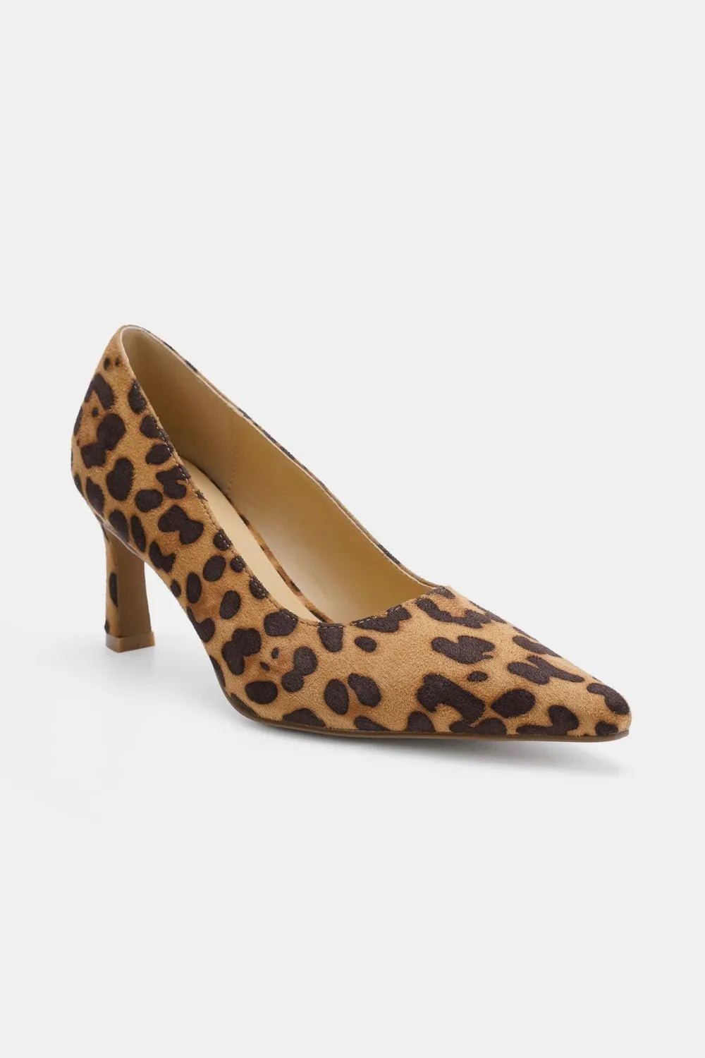 Beast Fashion Faux Suede Leopard Point Toe Pumps - Bela Fils BoutiqueBela Fils Boutique