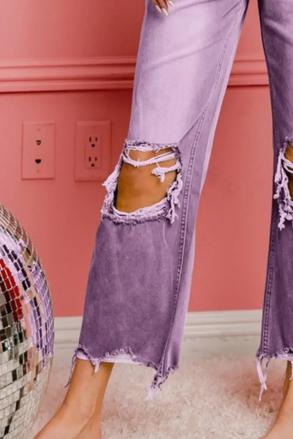 BiBi Distressed Vintage Washed Wide Leg Pants - Bela Fils BoutiqueBela Fils Boutique