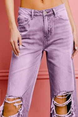 BiBi Distressed Vintage Washed Wide Leg Pants - Bela Fils BoutiqueBela Fils Boutique