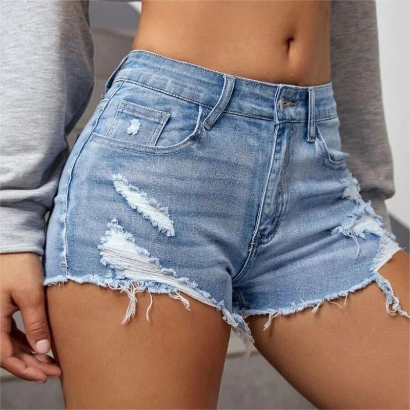 B&J Women’s High Waist Denim Shorts - Bela Fils BoutiqueBela Fils Boutique