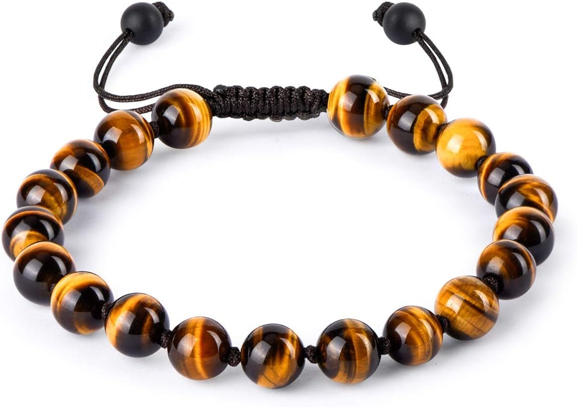 Black Obsidian & Tiger Eye Bracelet – Lava Stone Diffuser - Bela Fils BoutiqueBela Fils Boutique