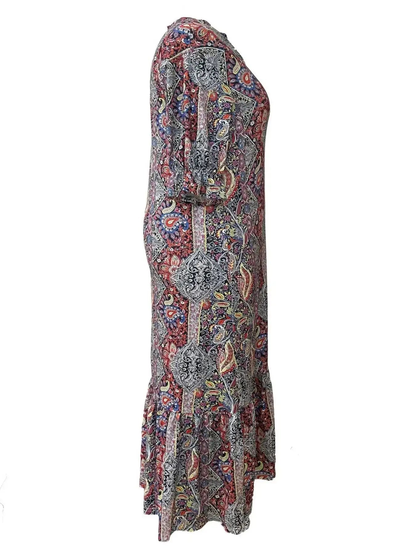 Bohemian Midi Dress for Curvy Women - Bela Fils BoutiqueBela Fils Boutique