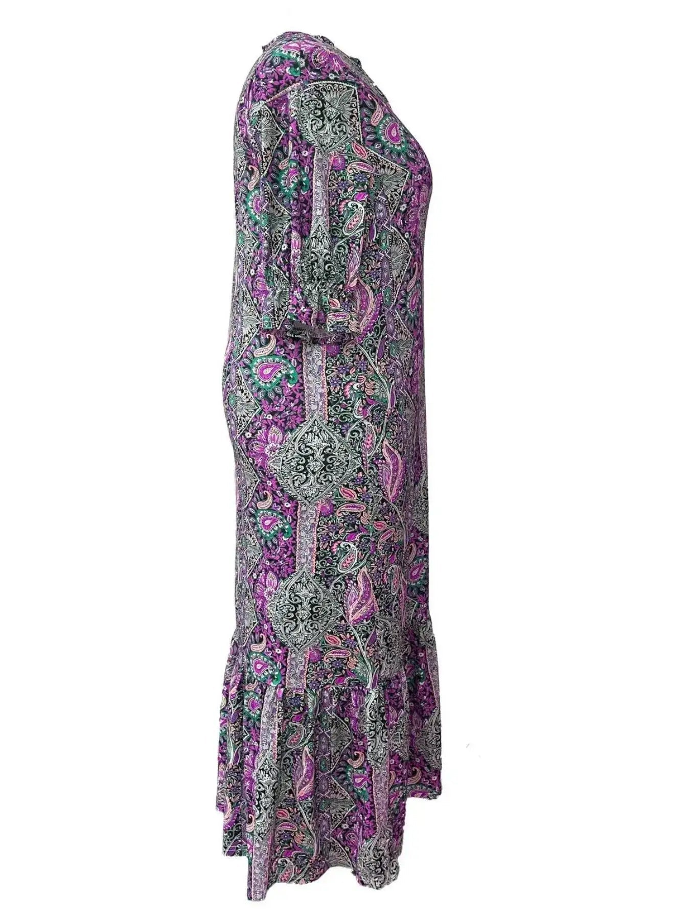 Bohemian Midi Dress for Curvy Women - Bela Fils BoutiqueBela Fils Boutique