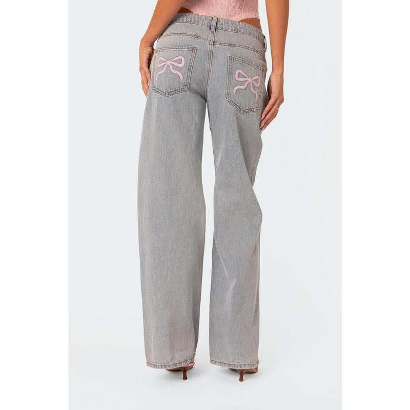 Bow Pocket Relaxed Jeans - Bela Fils BoutiqueBela Fils Boutique