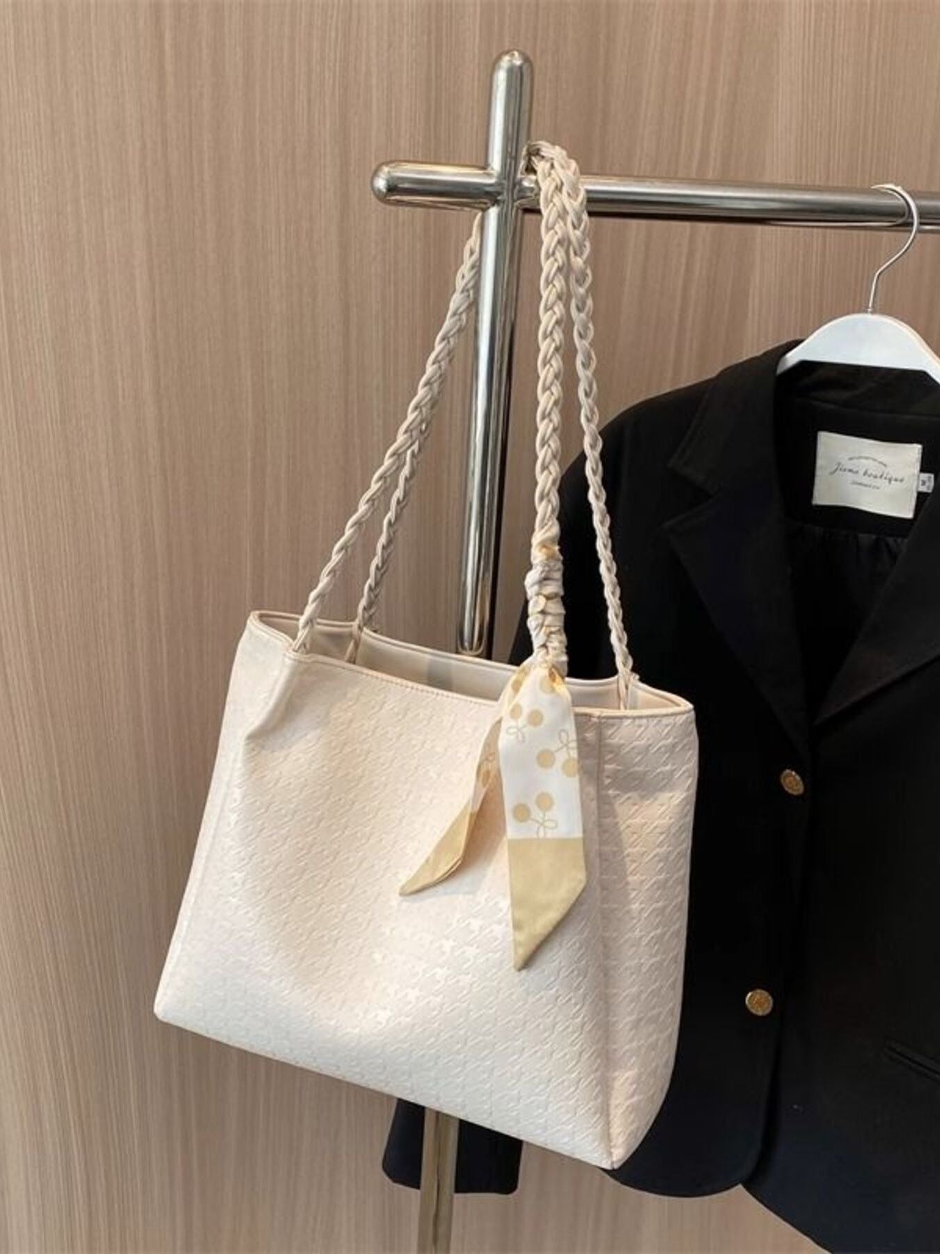 Braided Handle Tote Bag - Bela Fils BoutiqueBela Fils Boutique