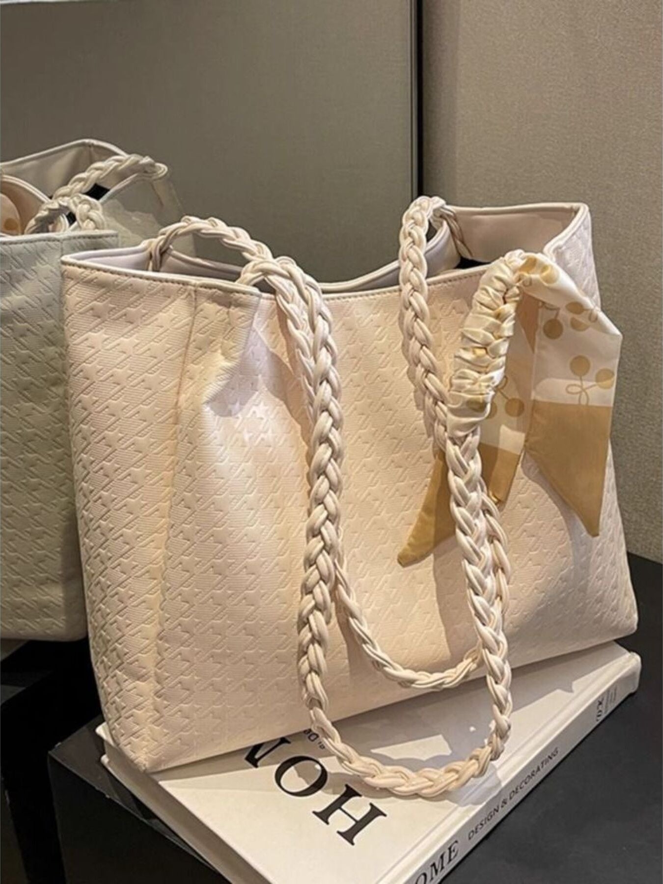 Braided Handle Tote Bag - Bela Fils BoutiqueBela Fils Boutique