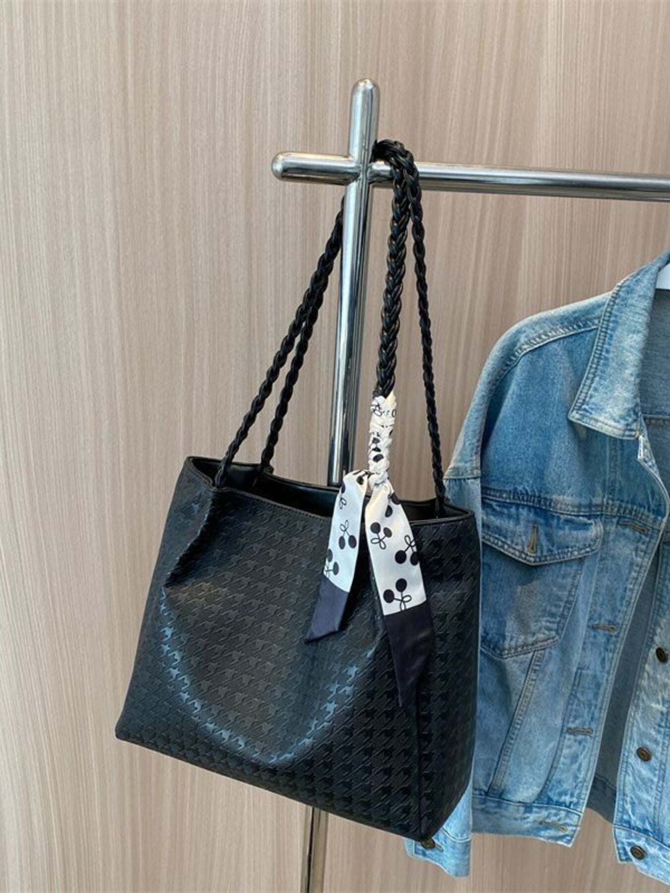 Braided Handle Tote Bag - Bela Fils BoutiqueBela Fils Boutique