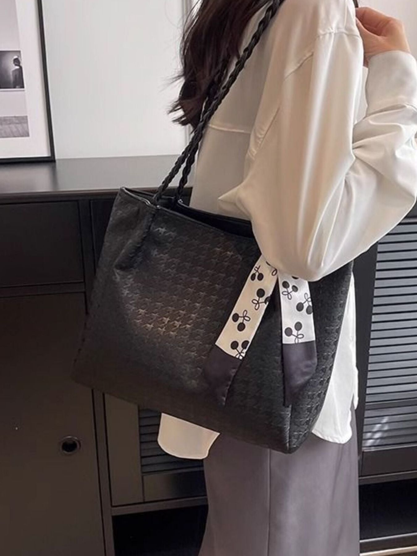 Braided Handle Tote Bag - Bela Fils BoutiqueBela Fils Boutique