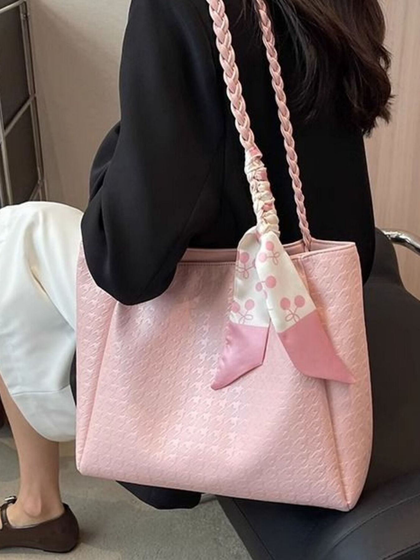 Braided Handle Tote Bag - Bela Fils BoutiqueBela Fils Boutique