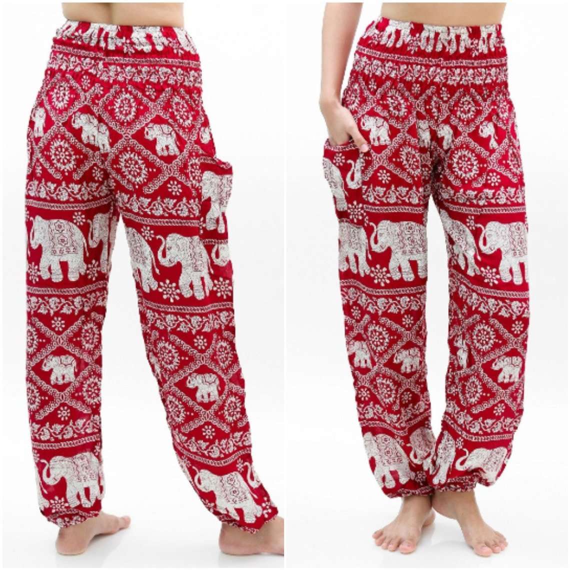 Burgundy ELEPHANT Pants Women Boho Pants Hippie Pants Yoga - Bela Fils BoutiquePantsBela Fils Boutique