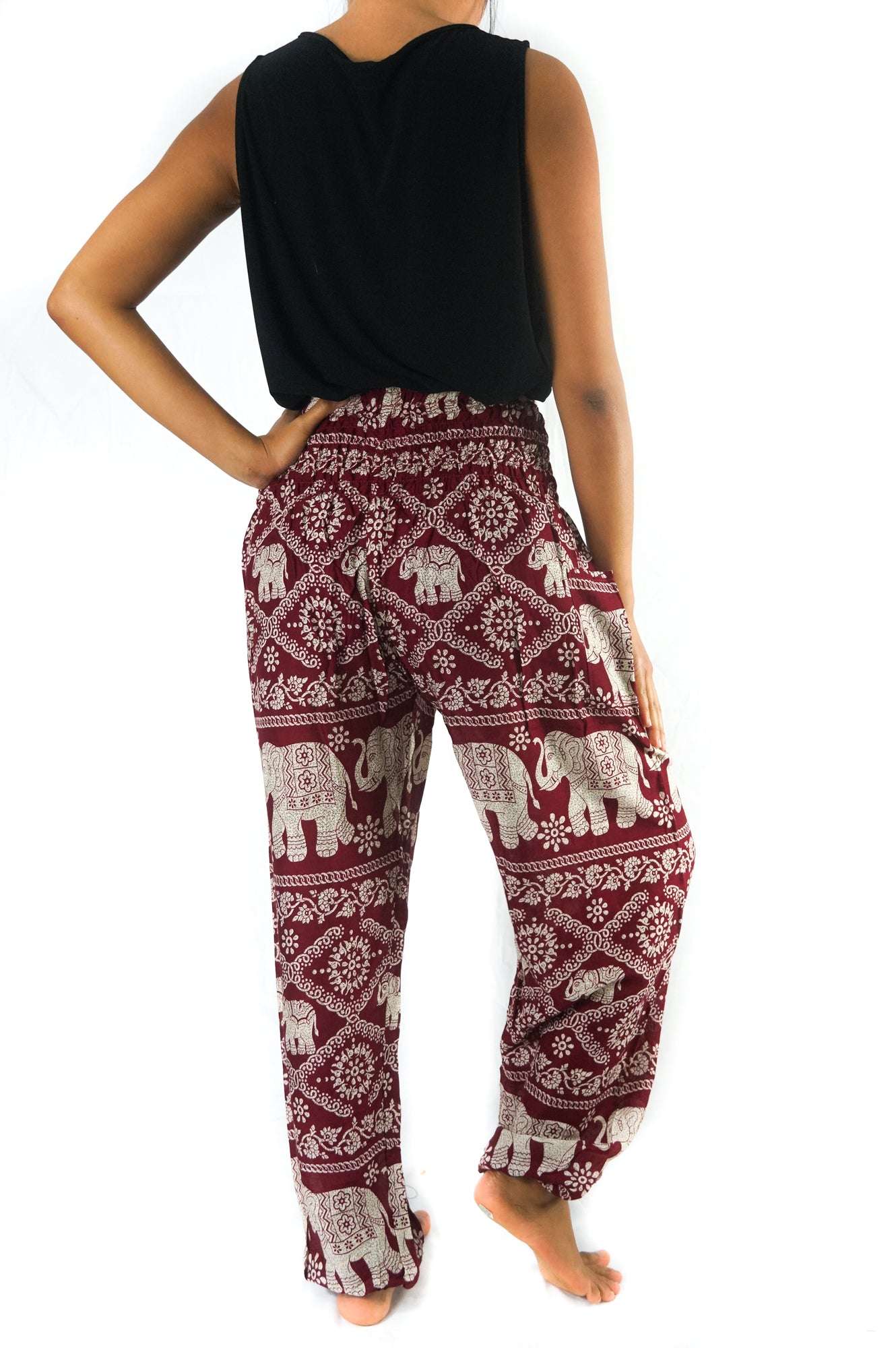 Burgundy ELEPHANT Pants Women Boho Pants Hippie Pants Yoga - Bela Fils BoutiquePantsBela Fils Boutique