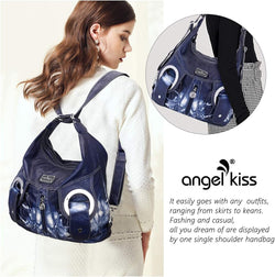 Purse Women Hobo Handbag Fashion Roomy Crossbody Shoulder Bag Ladies Top Handle Handbag Washed PU Leather