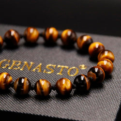 Black Obsidian Stone Beads Bracelet Natural Tiger Eye Onyx Lava Rock Stone Prayer Mala Beads Adjustable Aromatherapy Essential Oil Diffuser Bracelet for Men Women