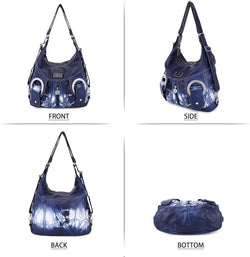 Purse Women Hobo Handbag Fashion Roomy Crossbody Shoulder Bag Ladies Top Handle Handbag Washed PU Leather
