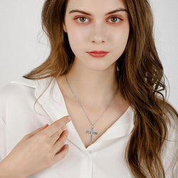 Baseball Cross Necklace Sterling Silver Sports Baseball Bat Cross Necklace Strength Bible Verse Cross Pendant Jewelry Gifts for Women (Baseball Cross Necklace)