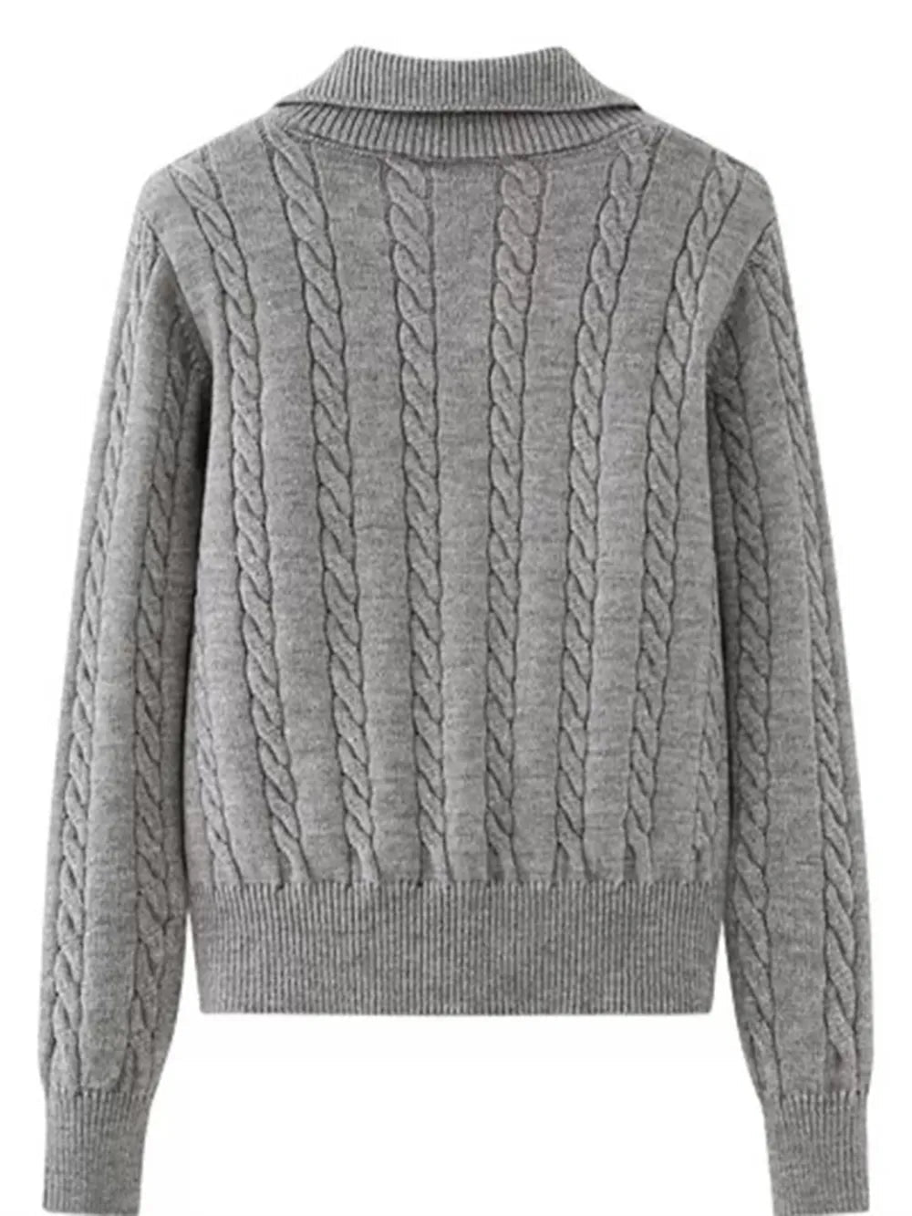 Cable - Knit Half Zip Long Sleeve Sweater - Bela Fils BoutiqueBela Fils Boutique