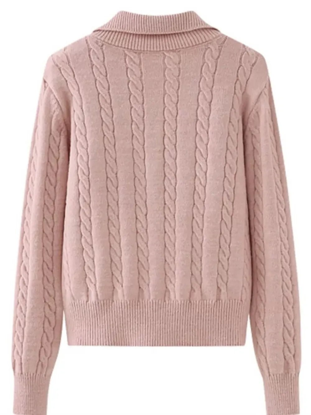 Cable - Knit Half Zip Long Sleeve Sweater - Bela Fils BoutiqueBela Fils Boutique