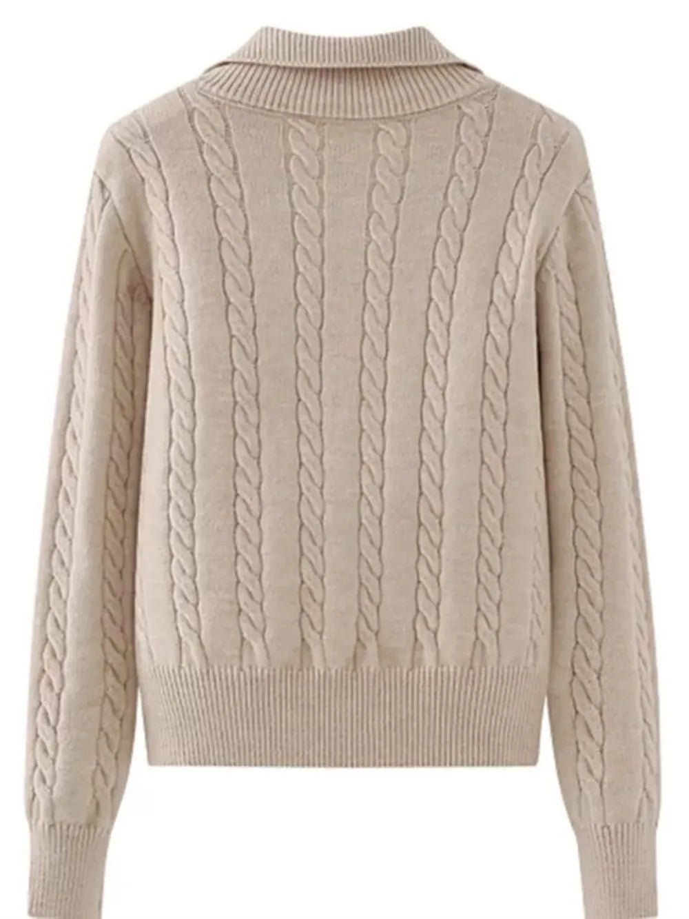 Cable - Knit Half Zip Long Sleeve Sweater - Bela Fils BoutiqueBela Fils Boutique