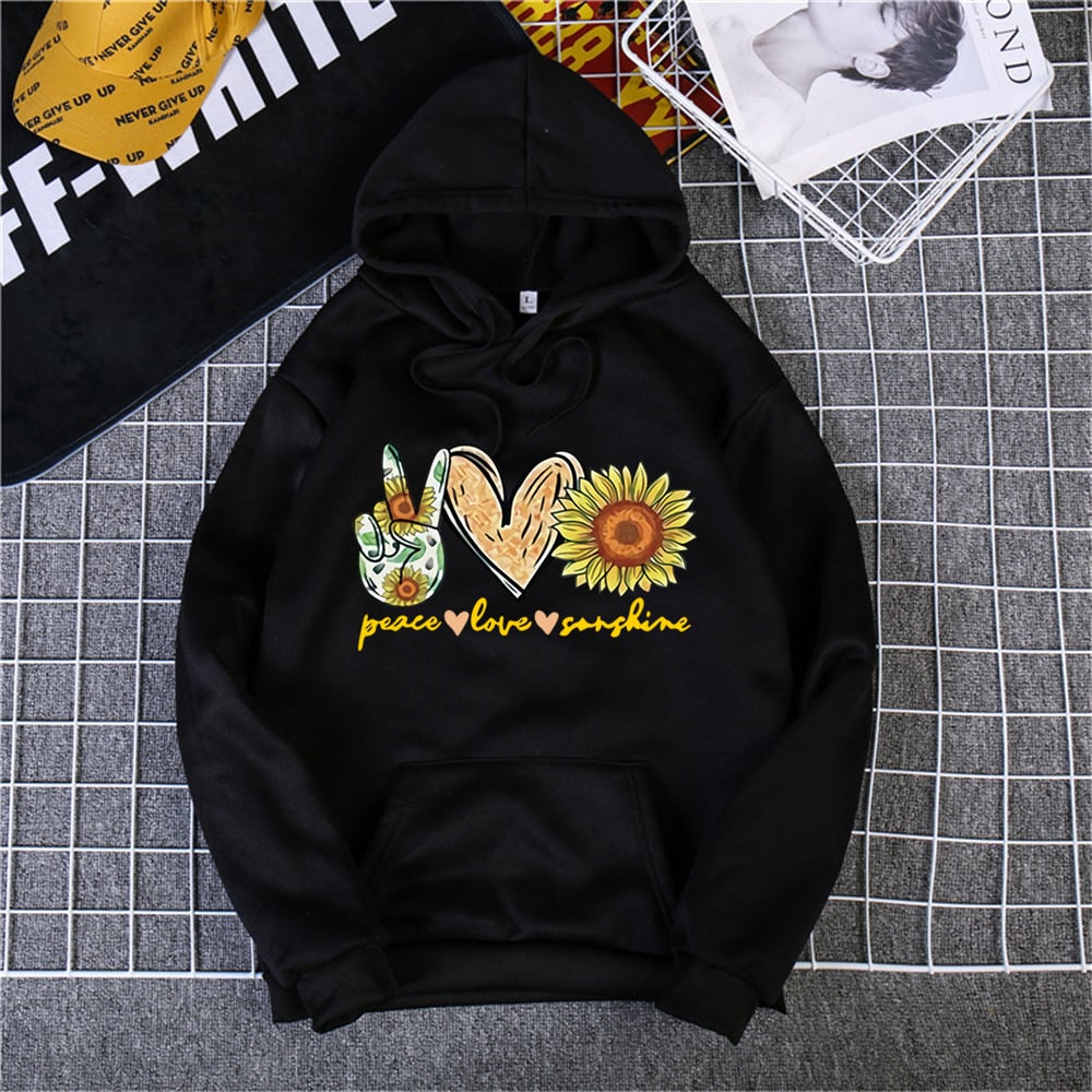 Casual Printed Hooded Long Sleeve Sweatshirt for Women - Bela Fils BoutiqueBela Fils Boutique