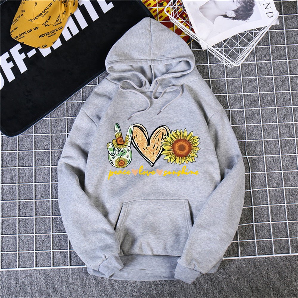 Casual Printed Hooded Long Sleeve Sweatshirt for Women - Bela Fils BoutiqueBela Fils Boutique