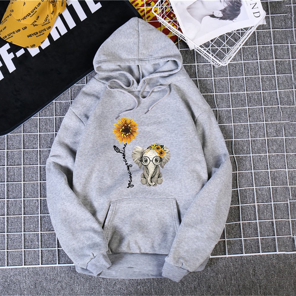 Casual Printed Hooded Long Sleeve Sweatshirt for Women - Bela Fils BoutiqueBela Fils Boutique