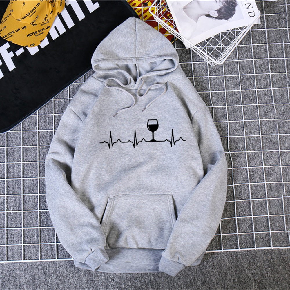Casual Printed Hooded Long Sleeve Sweatshirt for Women - Bela Fils BoutiqueBela Fils Boutique