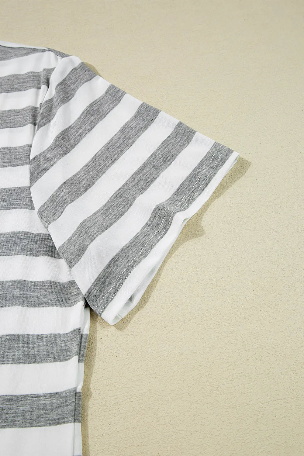 Casual Striped V - Neck Midi T-Shirt Dress - Bela Fils BoutiqueBela Fils Boutique