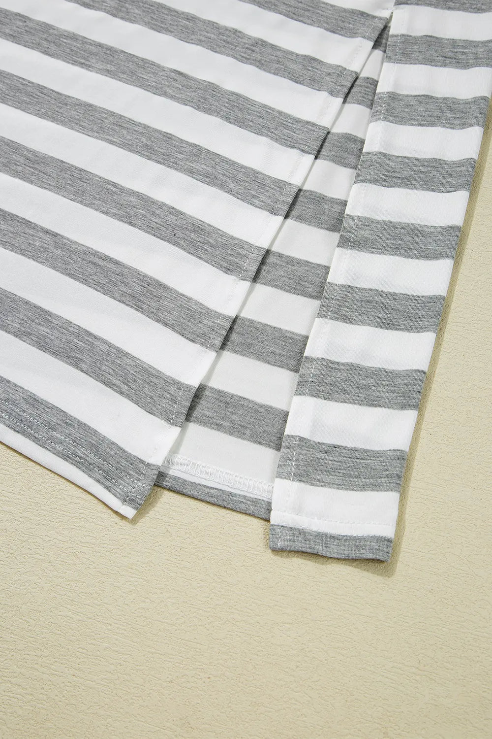Casual Striped V - Neck Midi T-Shirt Dress - Bela Fils BoutiqueBela Fils Boutique