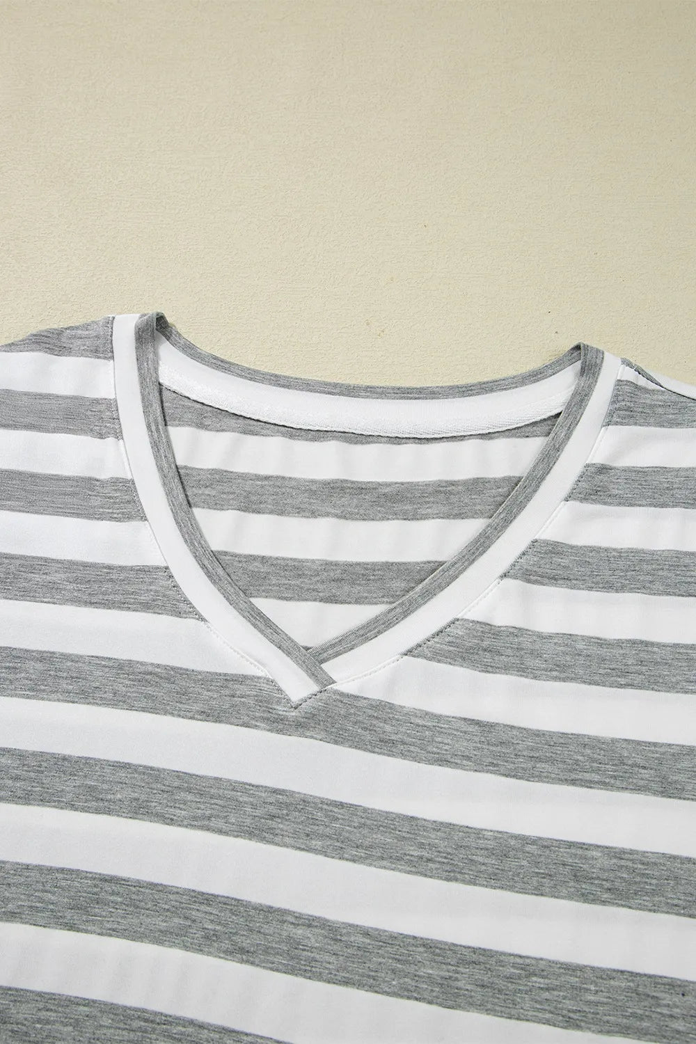 Casual Striped V - Neck Midi T-Shirt Dress - Bela Fils BoutiqueBela Fils Boutique