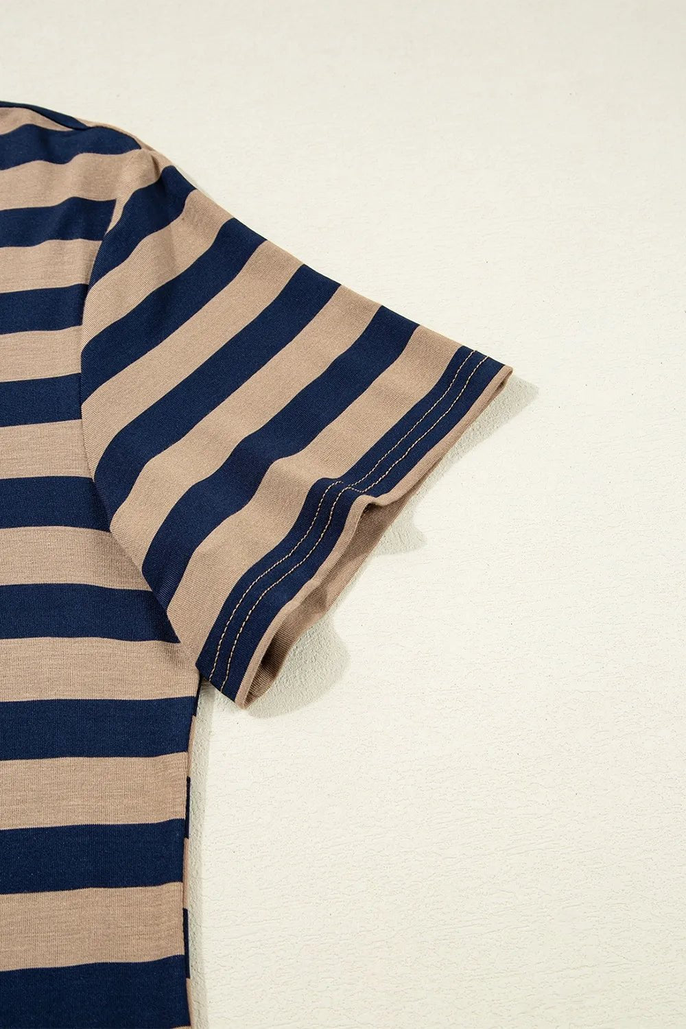 Casual Striped V - Neck Midi T-Shirt Dress - Bela Fils BoutiqueBela Fils Boutique