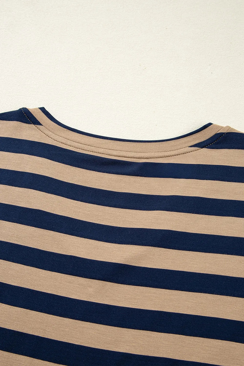 Casual Striped V - Neck Midi T-Shirt Dress - Bela Fils BoutiqueBela Fils Boutique