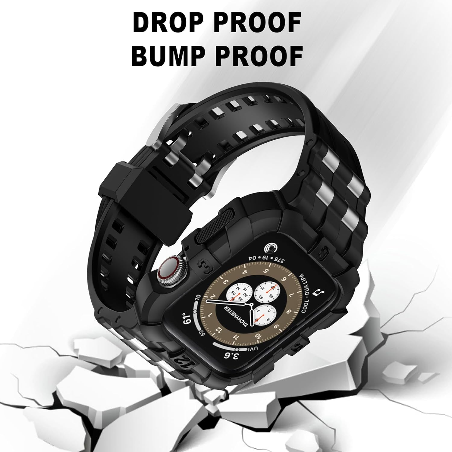 Compatible with Apple Watch Series 9 8/7 45Mm SE 6/5/4/3 44Mm 42Mm, Rugged Case with Band for Men Women (45Mm/44Mm/42Mm,41Mm/40Mm/38Mm)