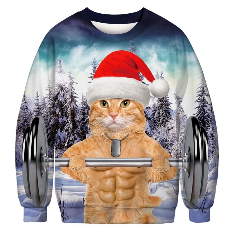 Christmas Digital Print Pullover Sweatshirt for Women - Bela Fils BoutiqueBela Fils Boutique