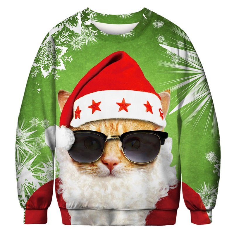 Christmas Digital Print Pullover Sweatshirt for Women - Bela Fils BoutiqueBela Fils Boutique