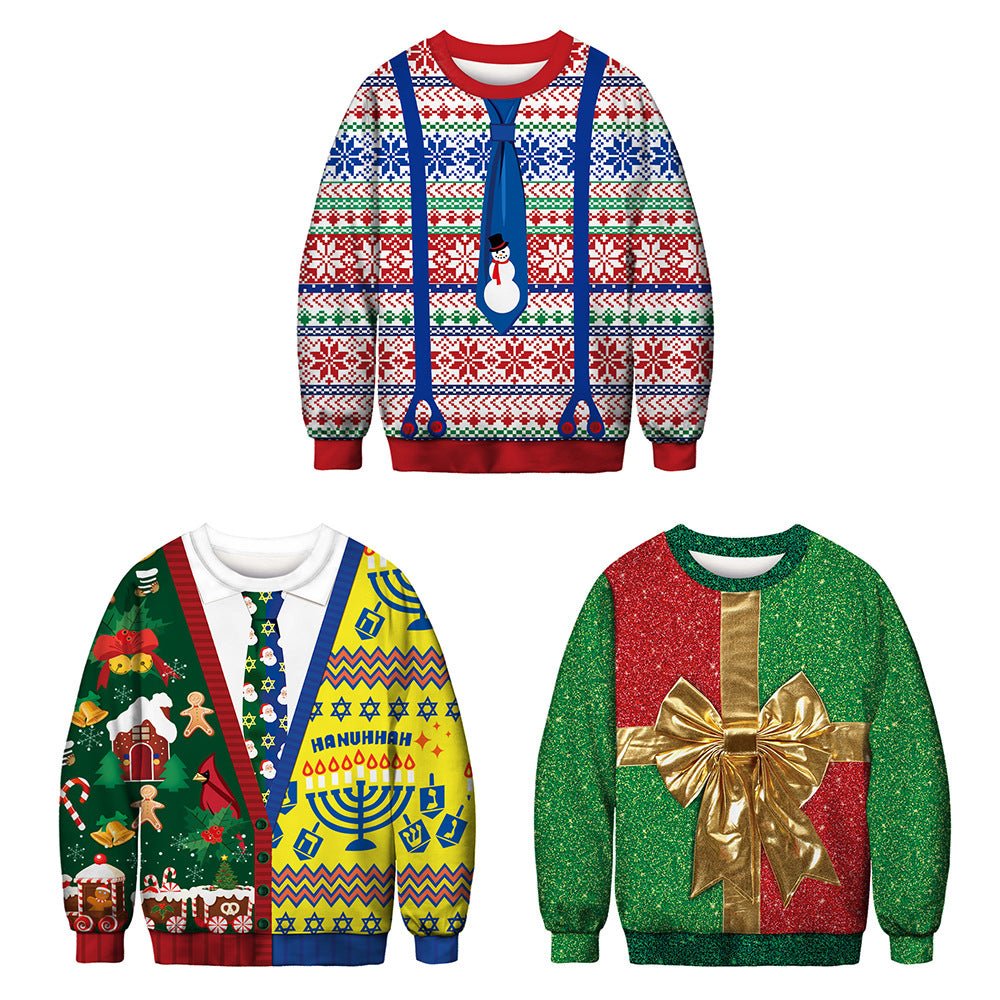 Christmas Digital Print Pullover Sweatshirt for Women - Bela Fils BoutiqueBela Fils Boutique