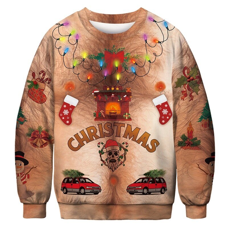 Christmas Digital Print Pullover Sweatshirt for Women - Bela Fils BoutiqueBela Fils Boutique