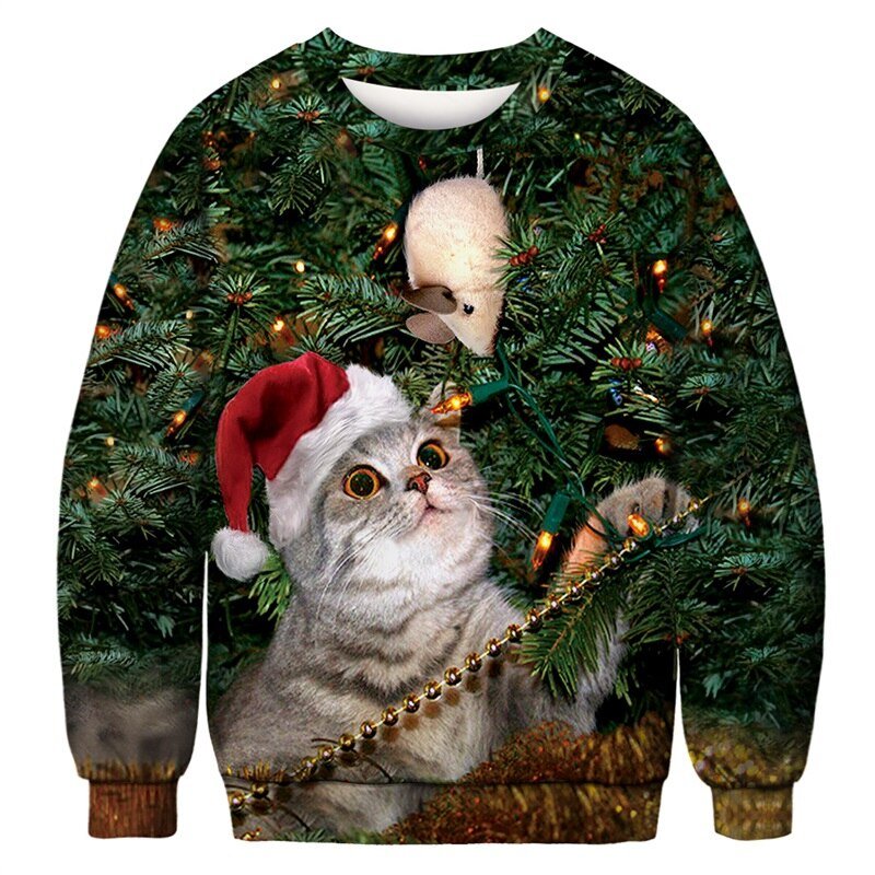 Christmas Digital Print Pullover Sweatshirt for Women - Bela Fils BoutiqueBela Fils Boutique