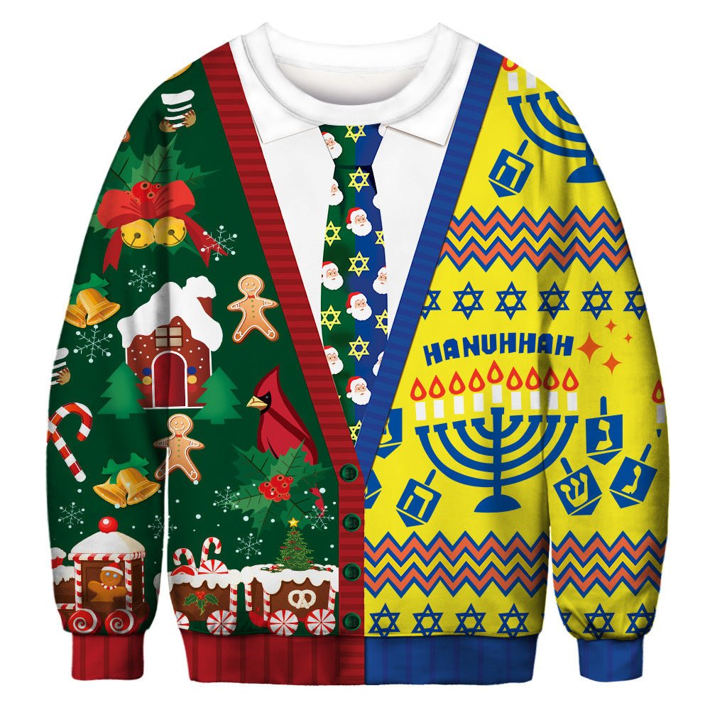 Christmas Digital Print Pullover Sweatshirt for Women - Bela Fils BoutiqueBela Fils Boutique