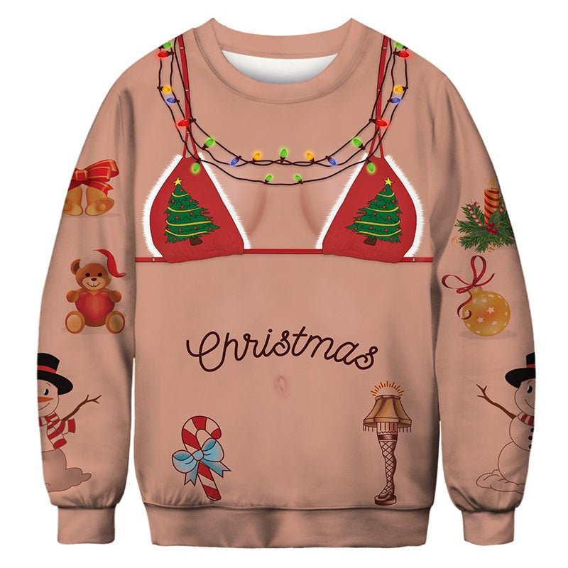 Christmas Digital Print Pullover Sweatshirt for Women - Bela Fils BoutiqueBela Fils Boutique
