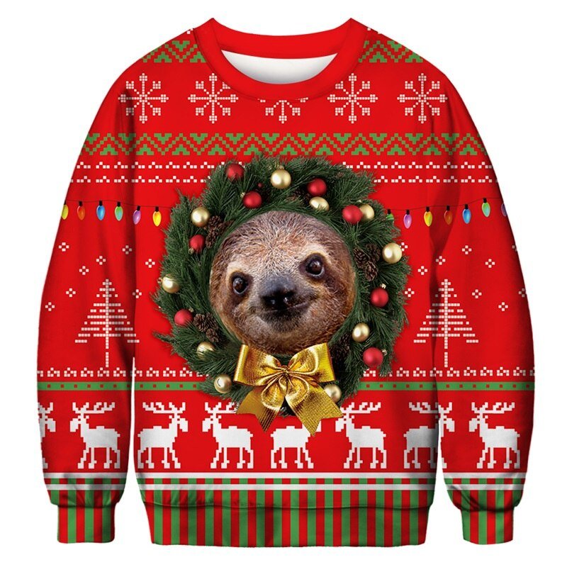 Christmas Digital Print Pullover Sweatshirt for Women - Bela Fils BoutiqueBela Fils Boutique