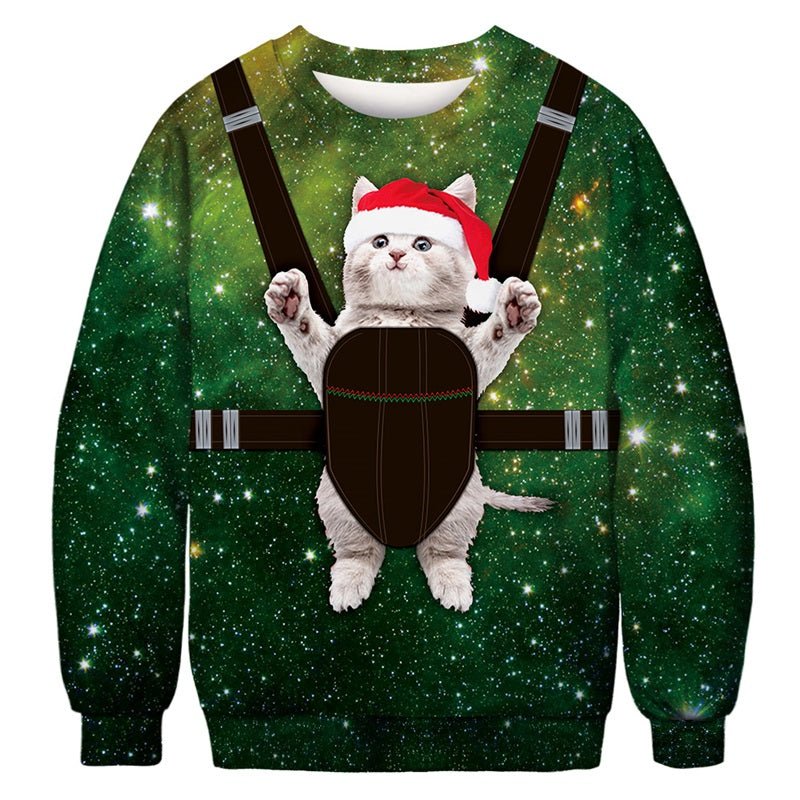 Christmas Digital Print Pullover Sweatshirt for Women - Bela Fils BoutiqueBela Fils Boutique