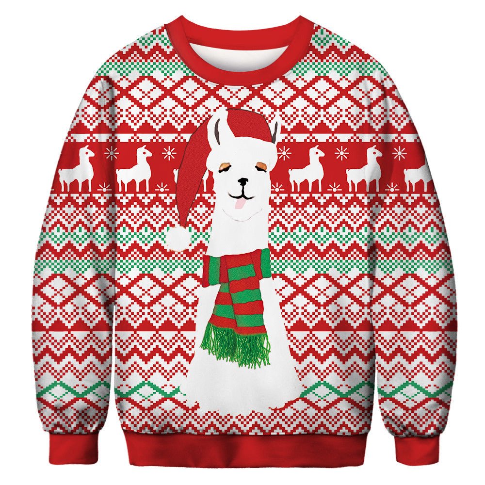 Christmas Digital Print Pullover Sweatshirt for Women - Bela Fils BoutiqueBela Fils Boutique