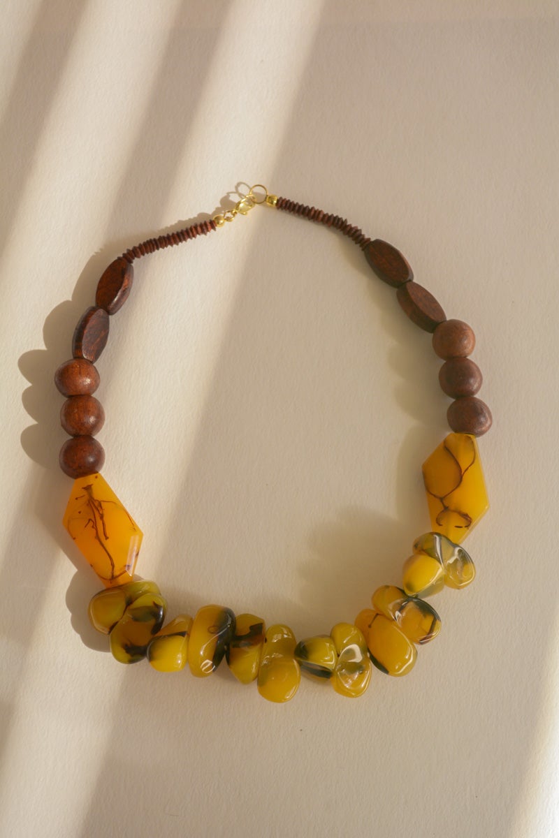 Chunky Amber Beaded Necklace - Bela Fils BoutiqueAccessoriesBela Fils Boutique