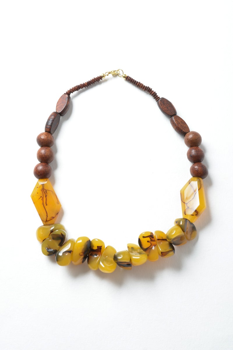 Chunky Amber Beaded Necklace - Bela Fils BoutiqueAccessoriesBela Fils Boutique