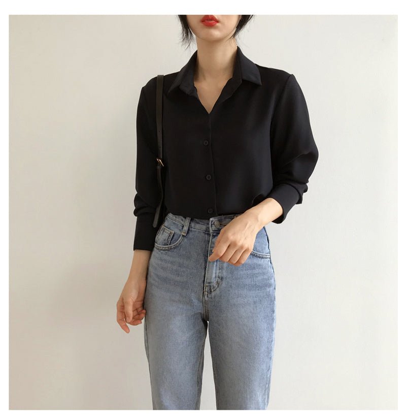 Classic Chiffon Office Top for Women - Relaxed Fit - Bela Fils BoutiqueBela Fils Boutique