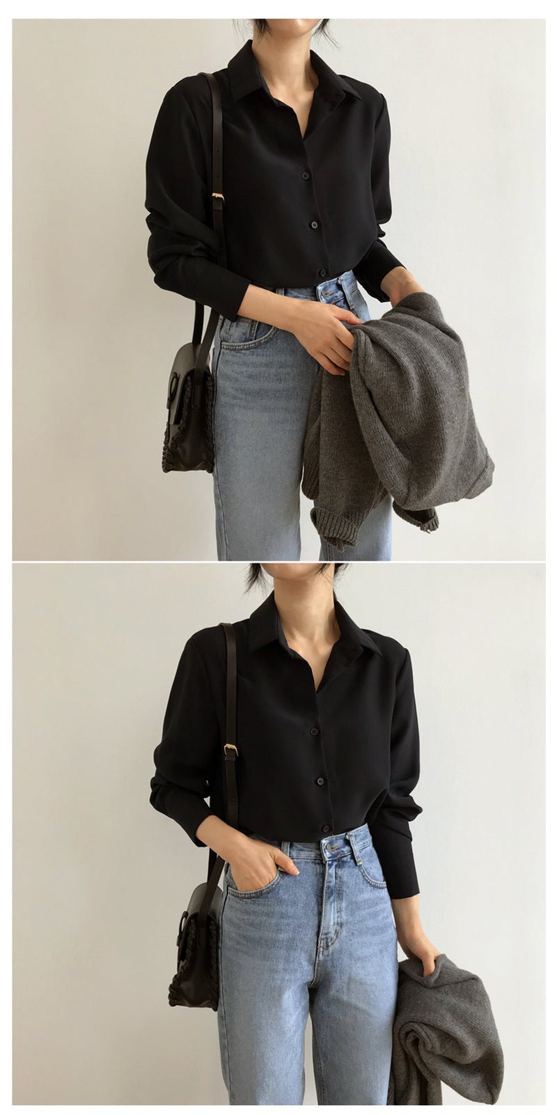 Classic Chiffon Office Top for Women - Relaxed Fit - Bela Fils BoutiqueBela Fils Boutique