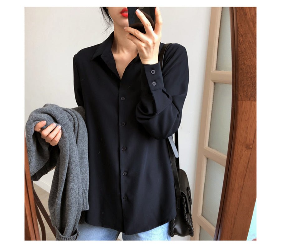 Classic Chiffon Office Top for Women - Relaxed Fit - Bela Fils BoutiqueBela Fils Boutique